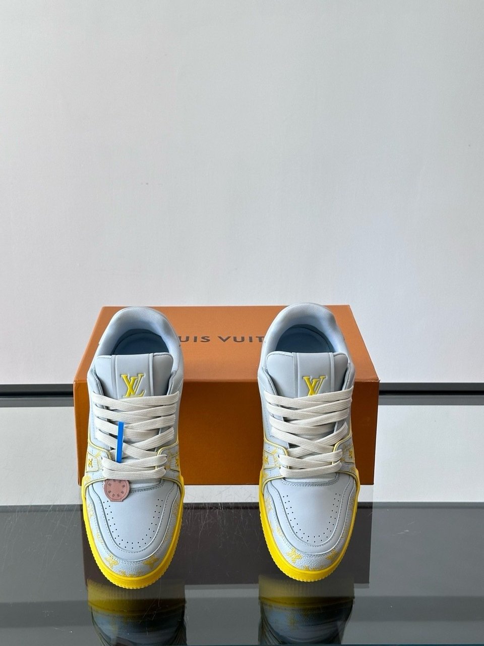 Louis Vuitton LV Trainer Sneaker Yellow for Men 1AHTPN view 10