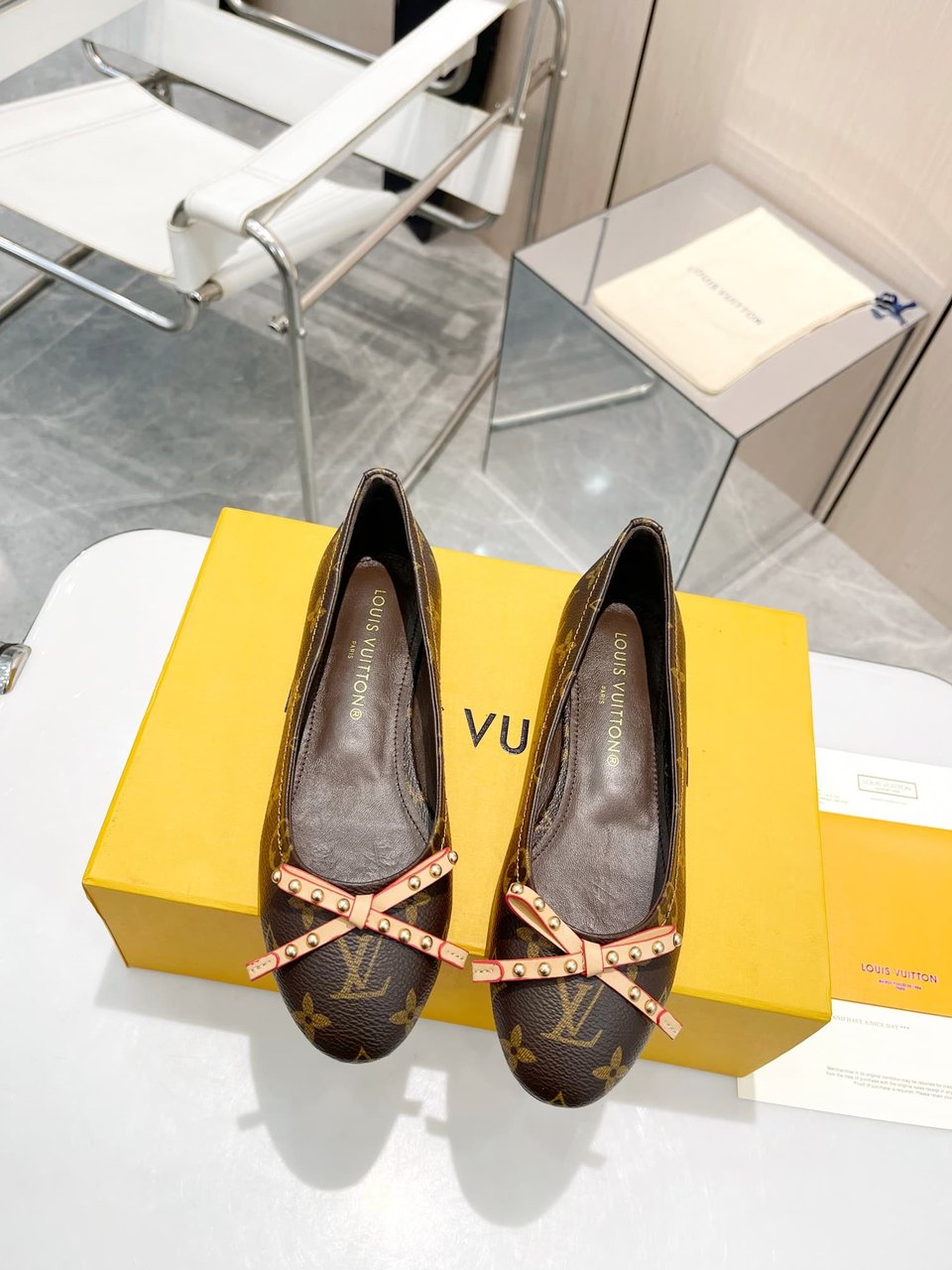 Louis Vuitton Nina Doll Shoes Monogram Canvas view 9