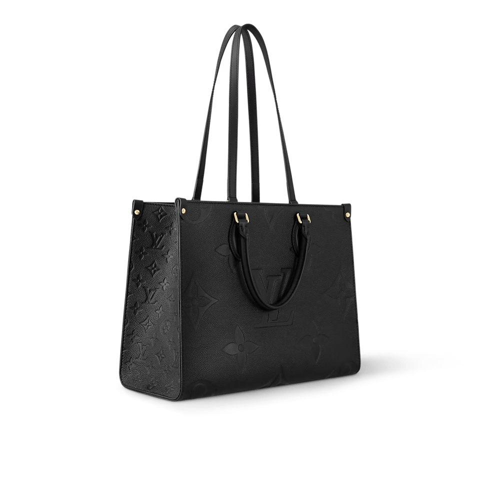 Louis Vuitton Onthego MM Bicolor Monogram Empreinte Leather Black M45595 35cm view 4