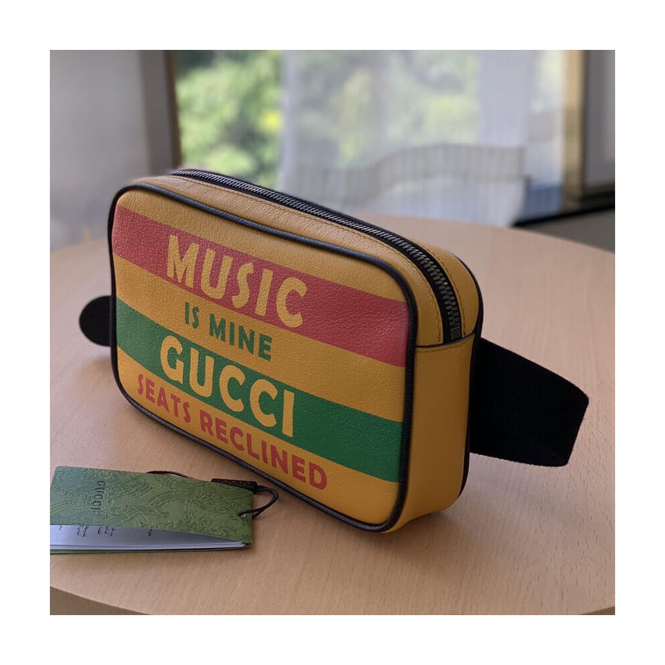 Gucci 100 Belt Bag In Yellow Leather view 5