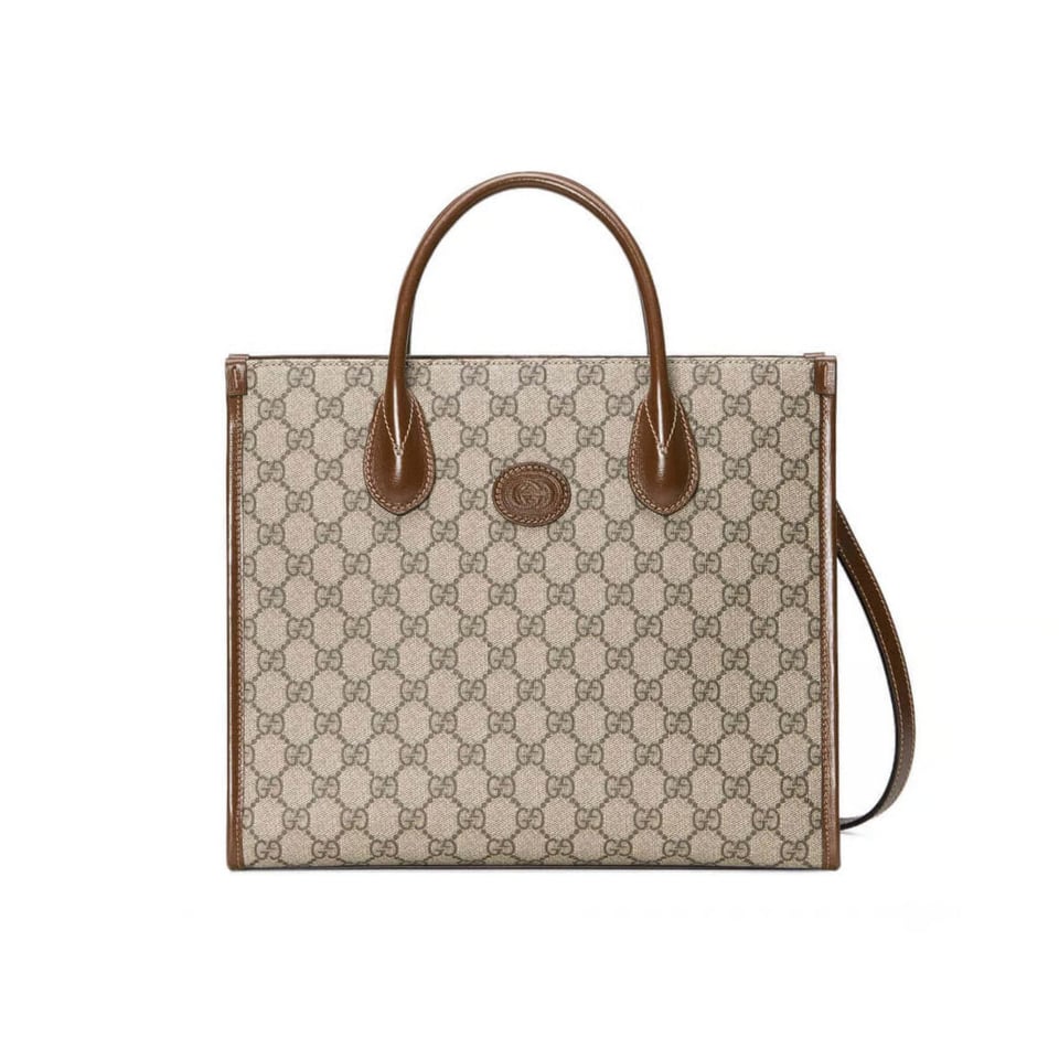 Gucci Tote Bag Small GG Supreme Marrone 31cm
