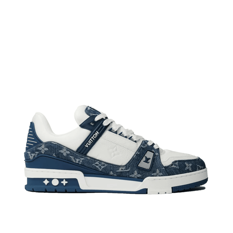 Louis Vuitton LV Trainer Sneaker Monogram Canvas Blue Virgil Abloh for Men view 2