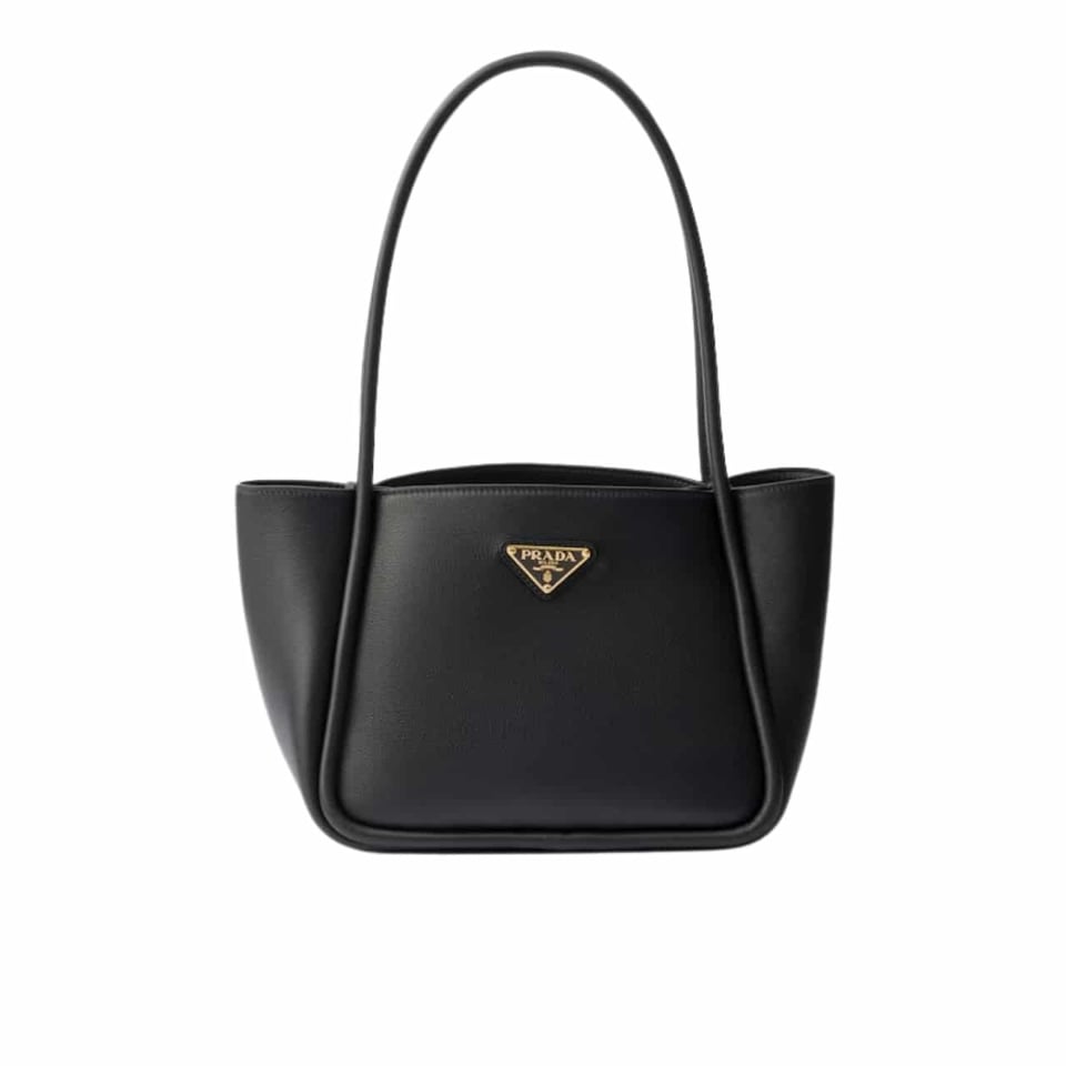 Prada Leather Mini Tote Bag Black 25Cm view 2