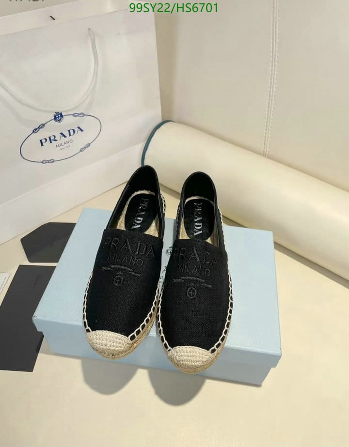 Prada Linen Espadrilles Black view 3