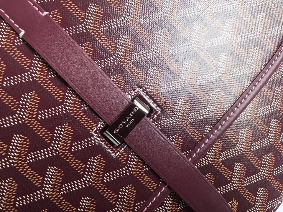 Goyard Belvedere Mm Bag 28Cm Burgundy Canvas view 7