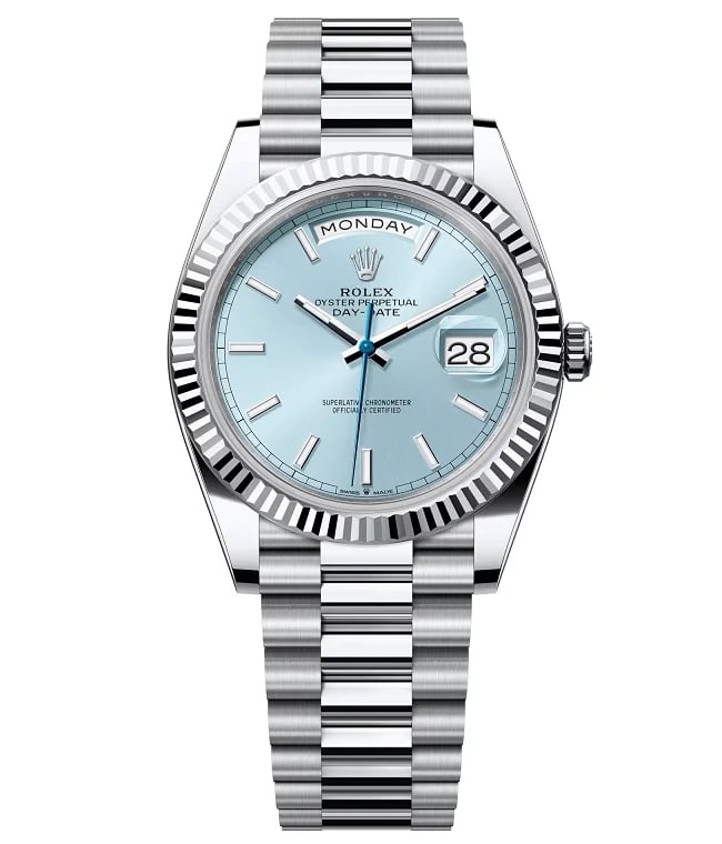 Rolex Day-Date 40 mm Ice blue Dial 228236