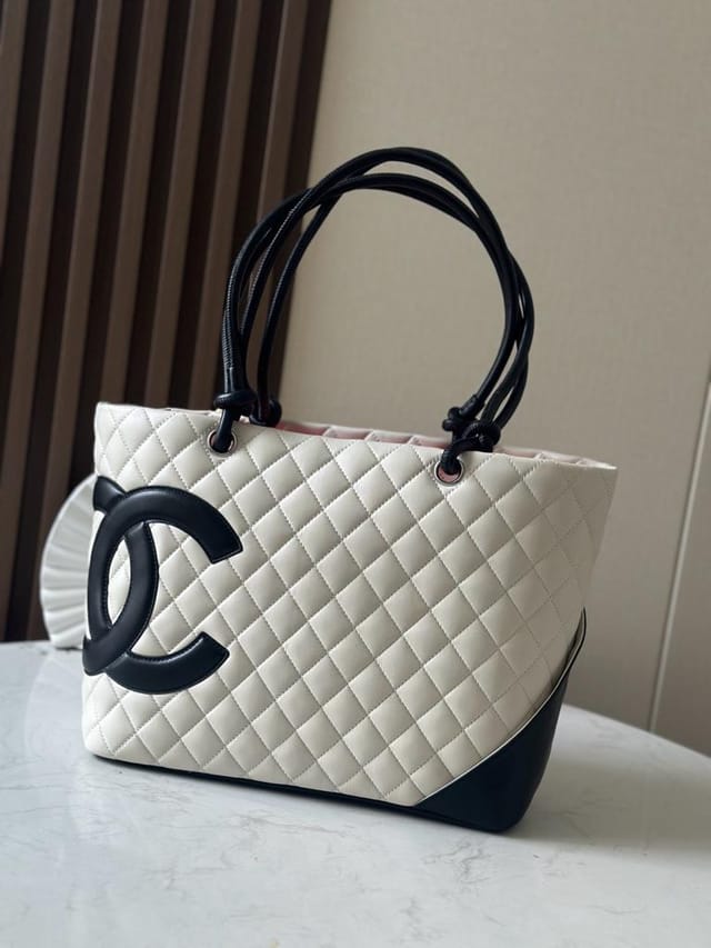 Chanel White High Quality Cambon Tote Bag White