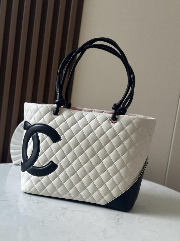 Chanel White High Quality Cambon Tote Bag White