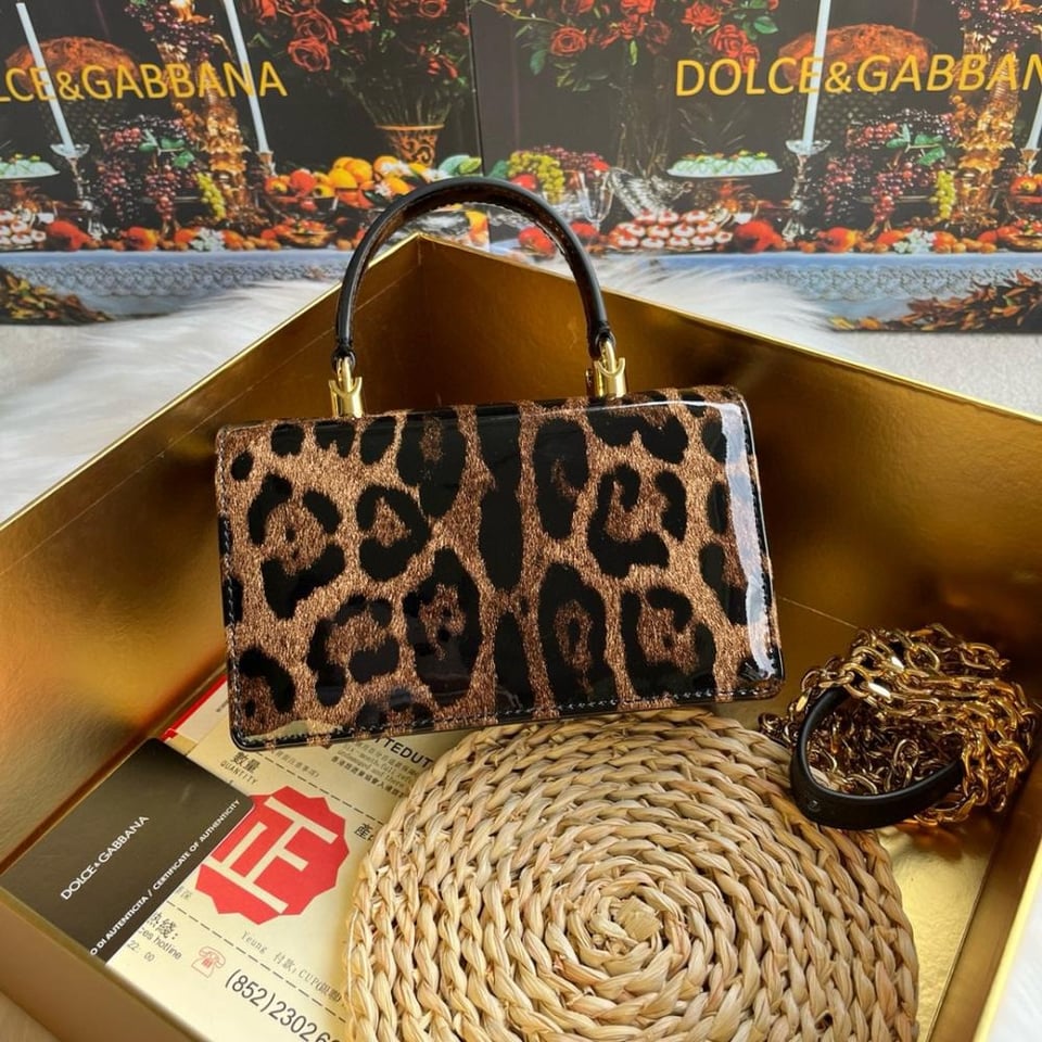 Dolce &amp; Gabbana Leopard Dolce Gabbana Devotion Bag 21cm view 7