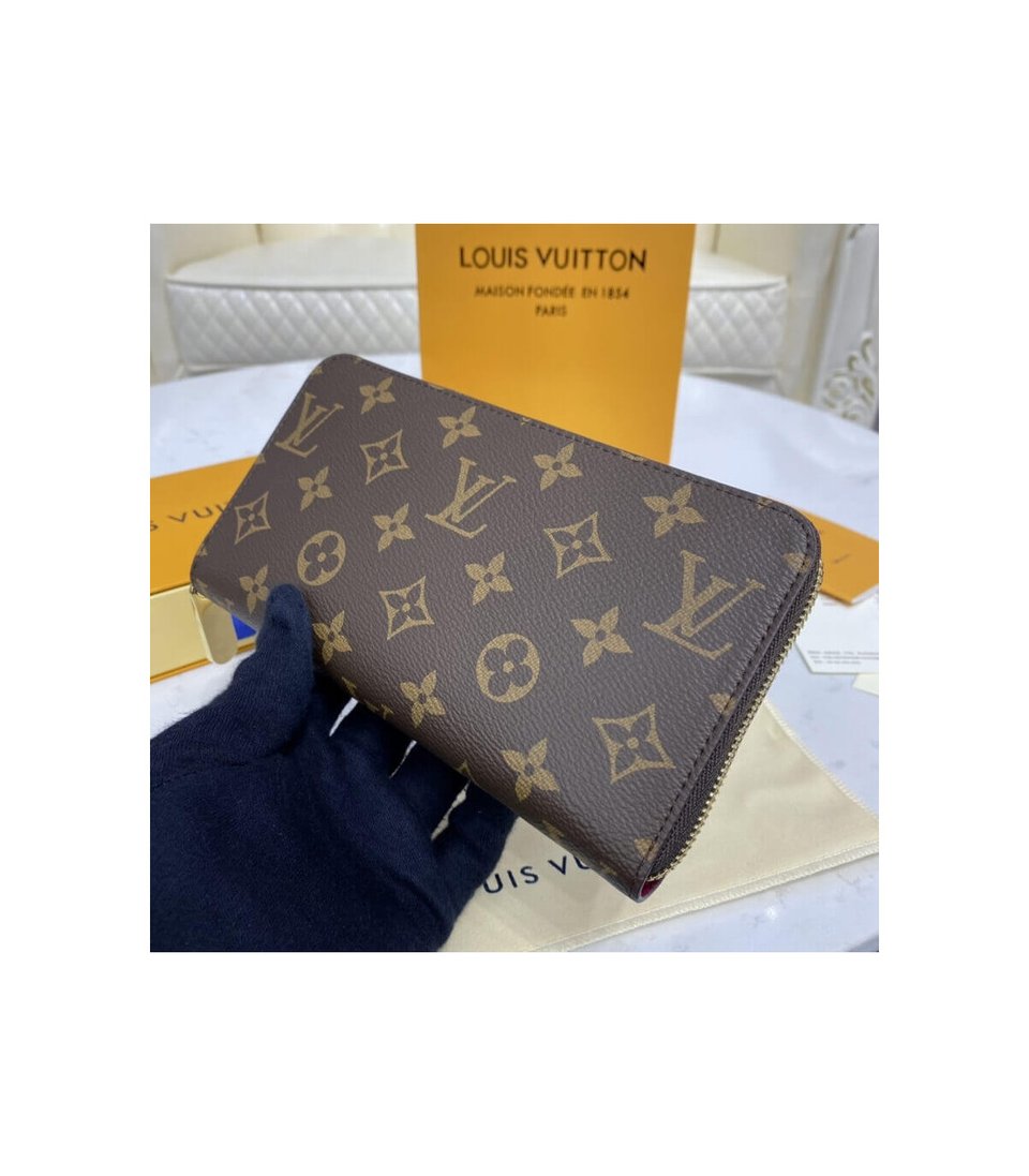Louis Vuitton Monogram Zippy Wallet Fuchsia view 5