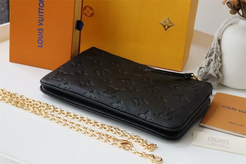 Louis Vuitton Double Zip Pochette 20Cm Black view 6