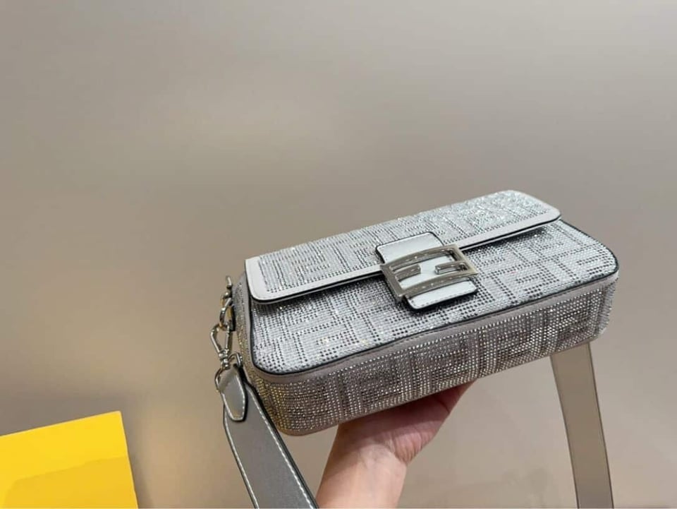 Fendi Baguette Silver Crystal Trim 25Cm view 7