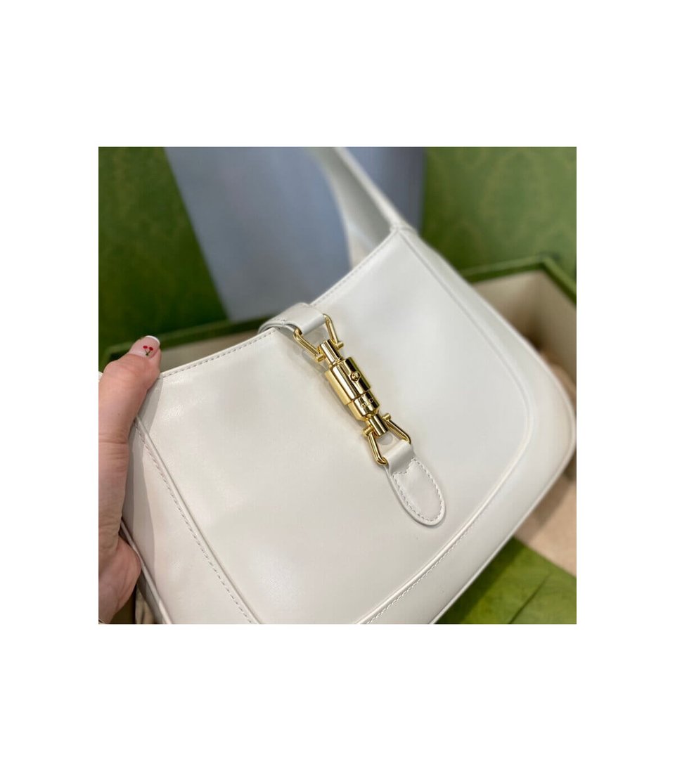 Gucci Jackie 1961 Small Hobo Bag In White Leather 27.5cm view 13
