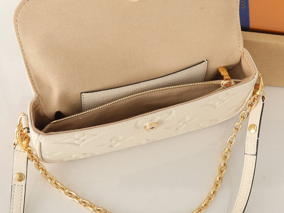 Louis Vuitton Wallet On Chain Ivy Monogram Empreinte Leather Cream view 6