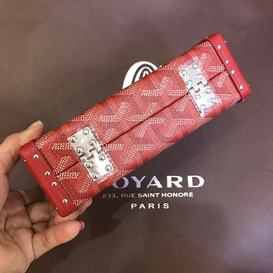 Goyard Minaudiere Trunk Bag 17Cm Red Canvas view 6