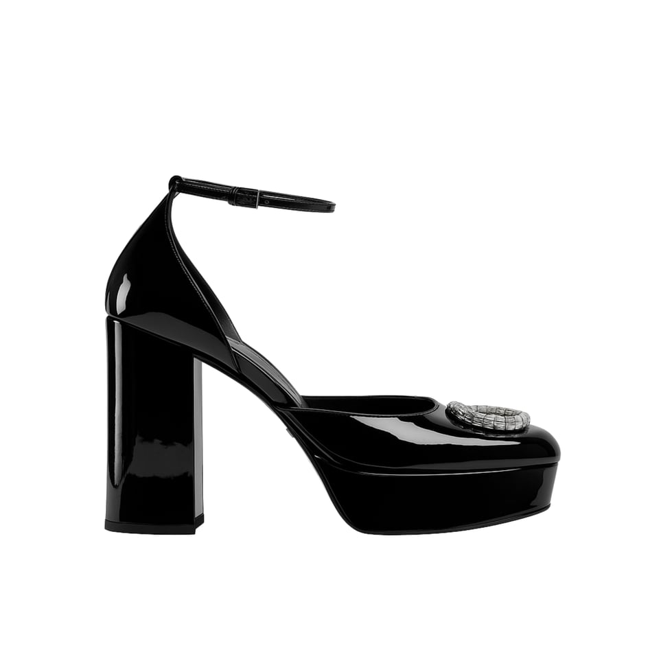 Gucci Women’S Platform Pump With Double G Black 762386 Bnc00 1000