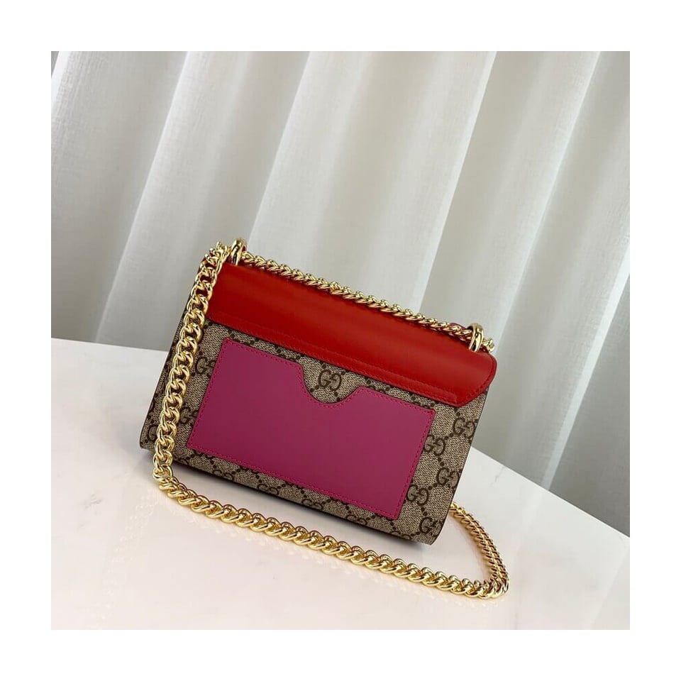 Gucci Padlock Small GG Shoulder Bag Red view 7