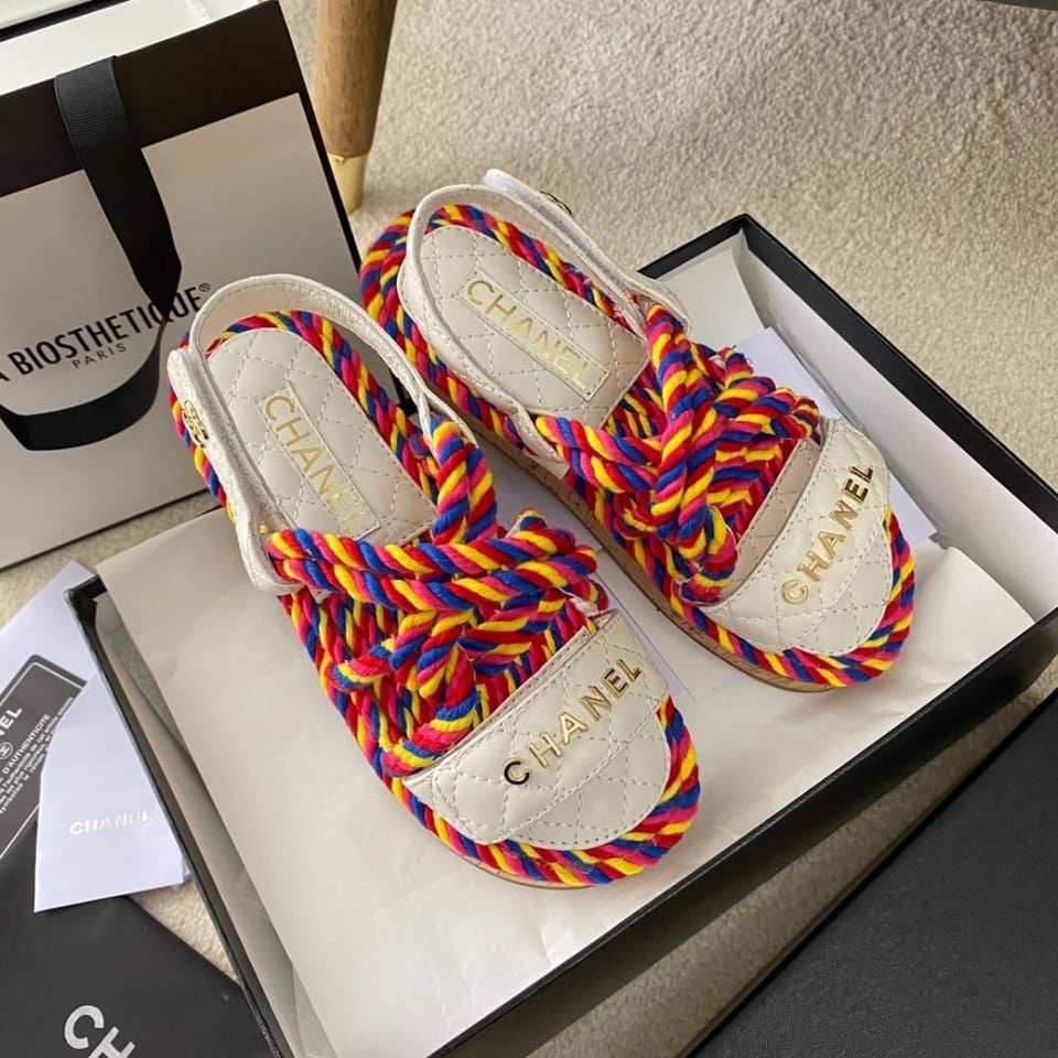 Chanel Rope Sandals Strap Multicolor view 3