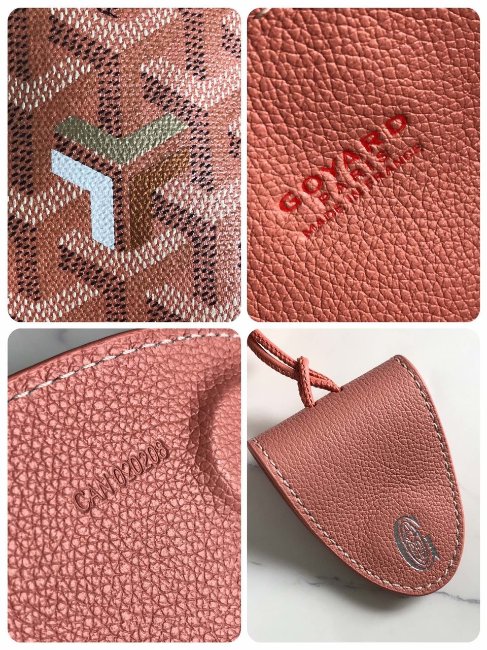 Goyard Anjou Mini Bag 20cm Manhattan Pink Calfskin And Goyardine Canvas view 9
