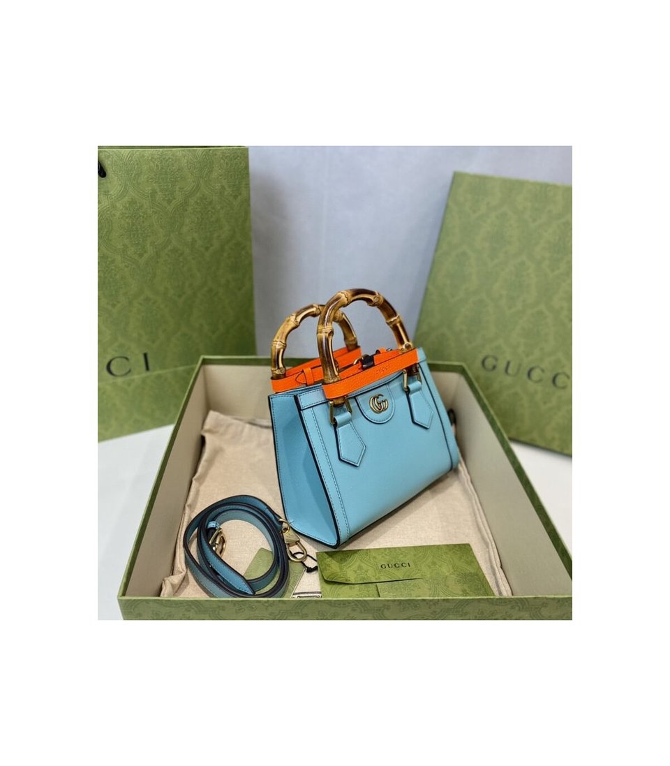 Gucci Diana Mini Tote Bag Light Blue view 12