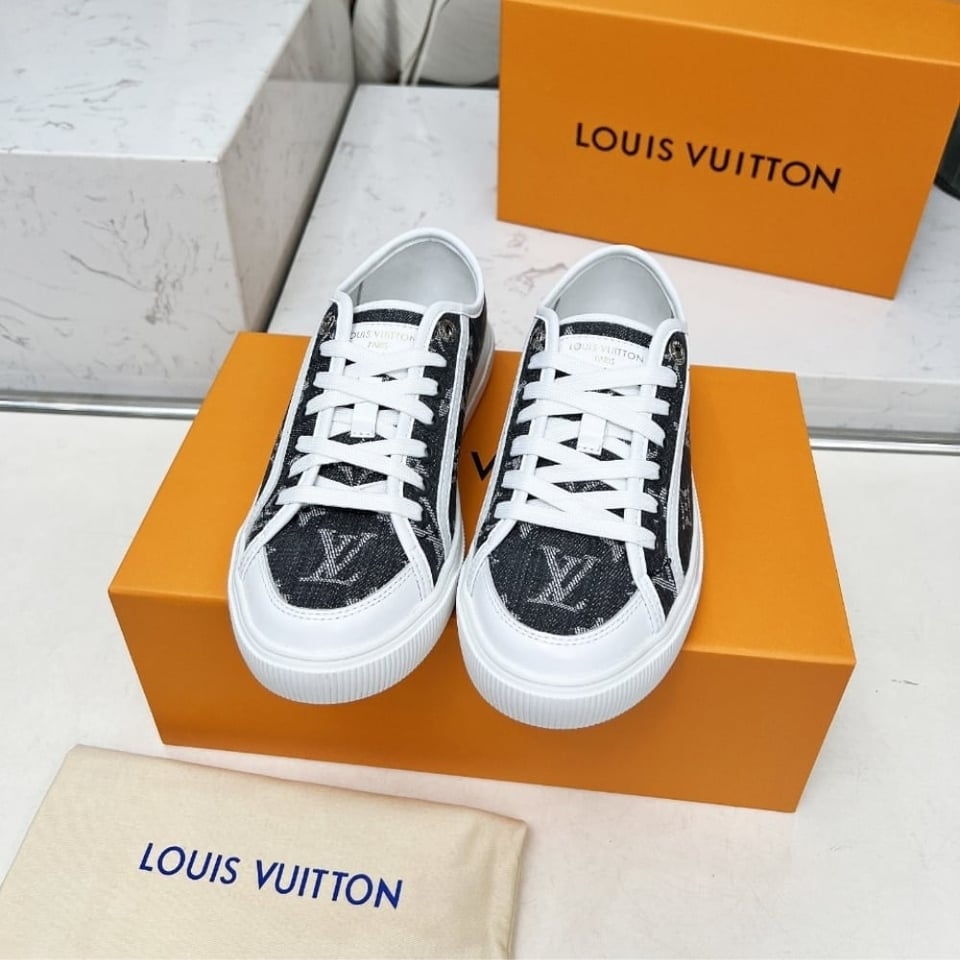 Louis Vuitton Lv Lagoon Sneaker Denim Gris 1Agygk view 3