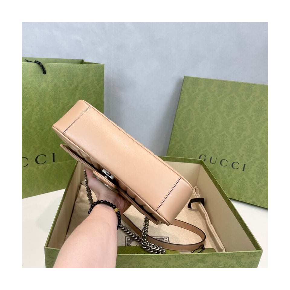Gucci GG Marmont Small Shoulder Bag Beige view 11