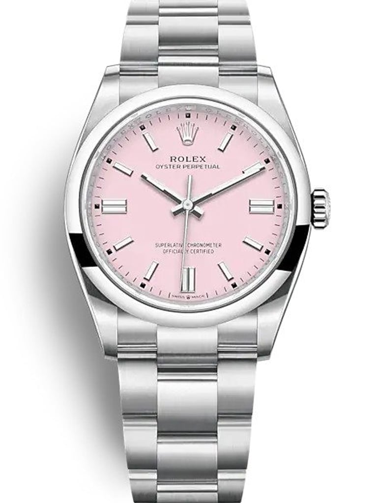 Rolex Oyster Perpetual Lady 36mm Candy Pink Dial 126000 view 2
