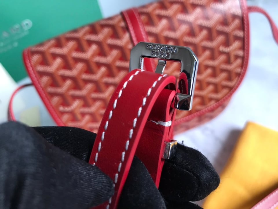 Goyard Belvedere Pm Bag 21Cm Red Canvas view 9
