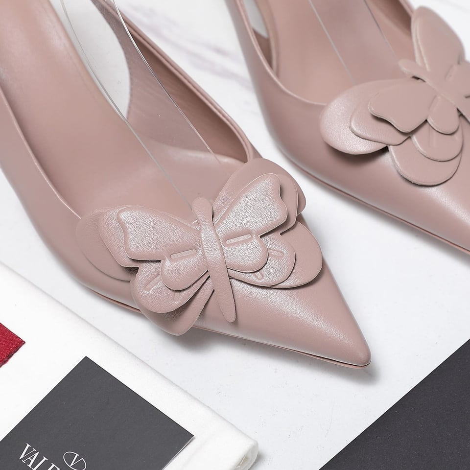 Valentino Garavani Papier Phalène Slingback Pumps Pink view 6