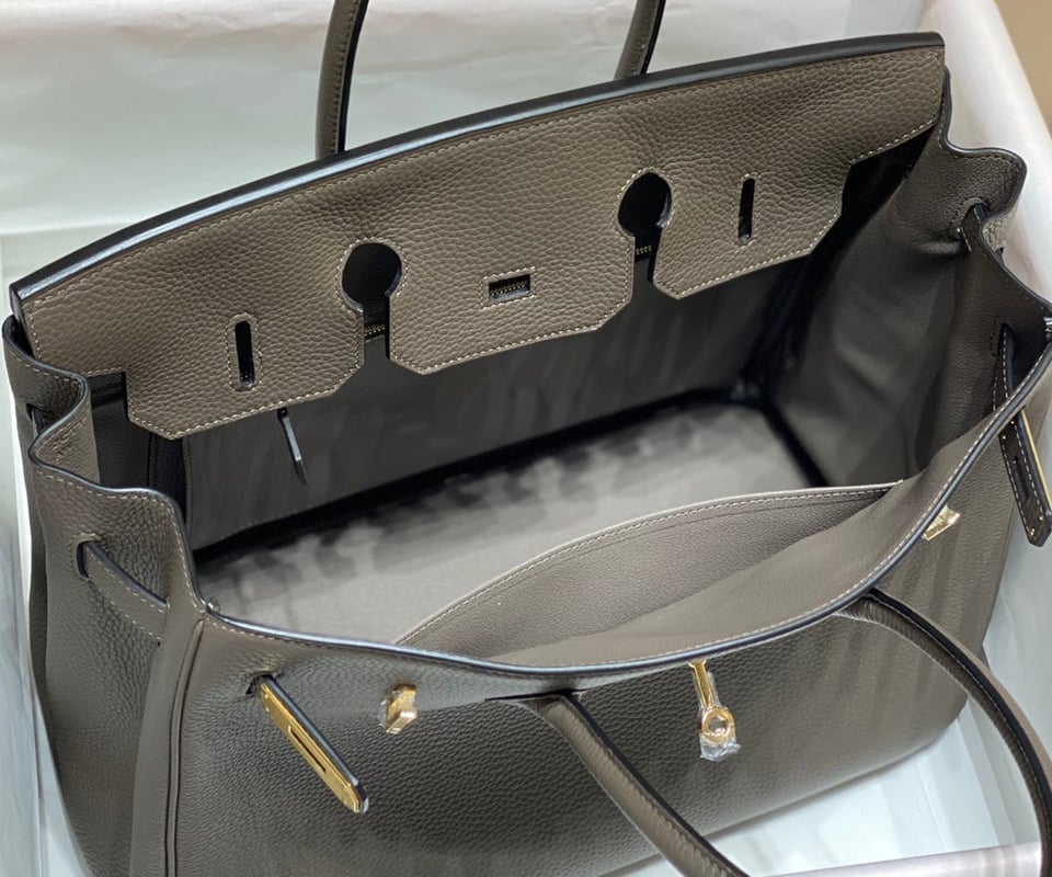 Hermes Birkin 35Cm Dark Grey Togo Leather Gold Hardware view 5