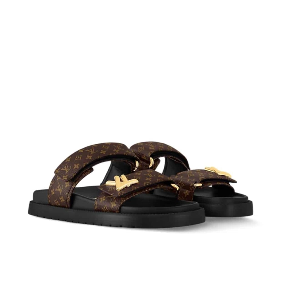 Louis Vuitton Lv Sunset Flat Comfort Mule Brown Cacao 1Ad1He view 2