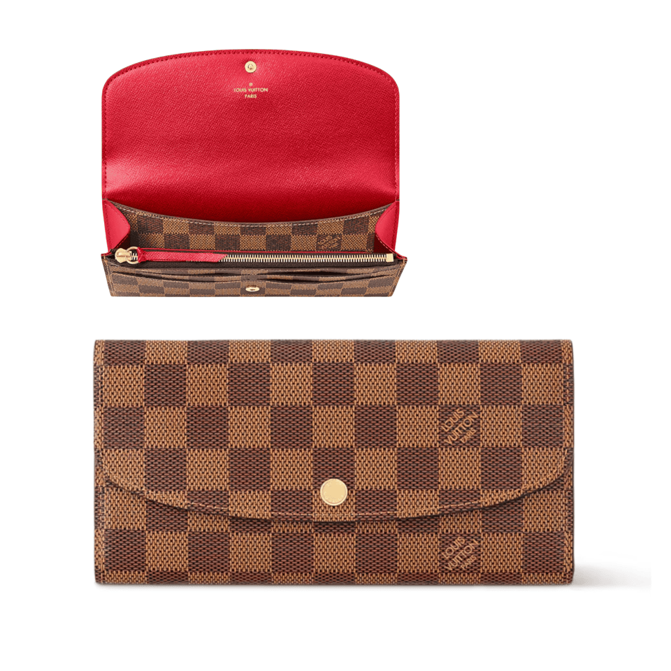 Louis Vuitton Damier Ebene Emilie Wallet For Women 19cm N63544 view 2