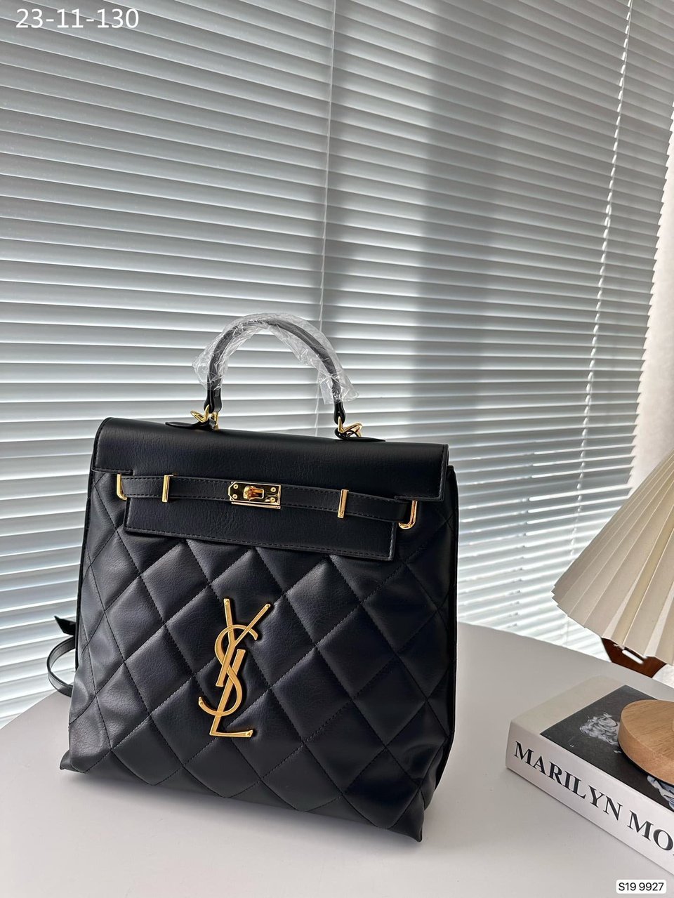 Saint Laurent Leather Backpack Black 30Cm view 5