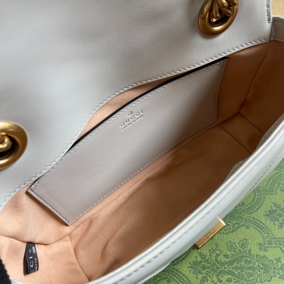 Gucci GG Marmont Matelasse Mini Bag Light Grey view 13