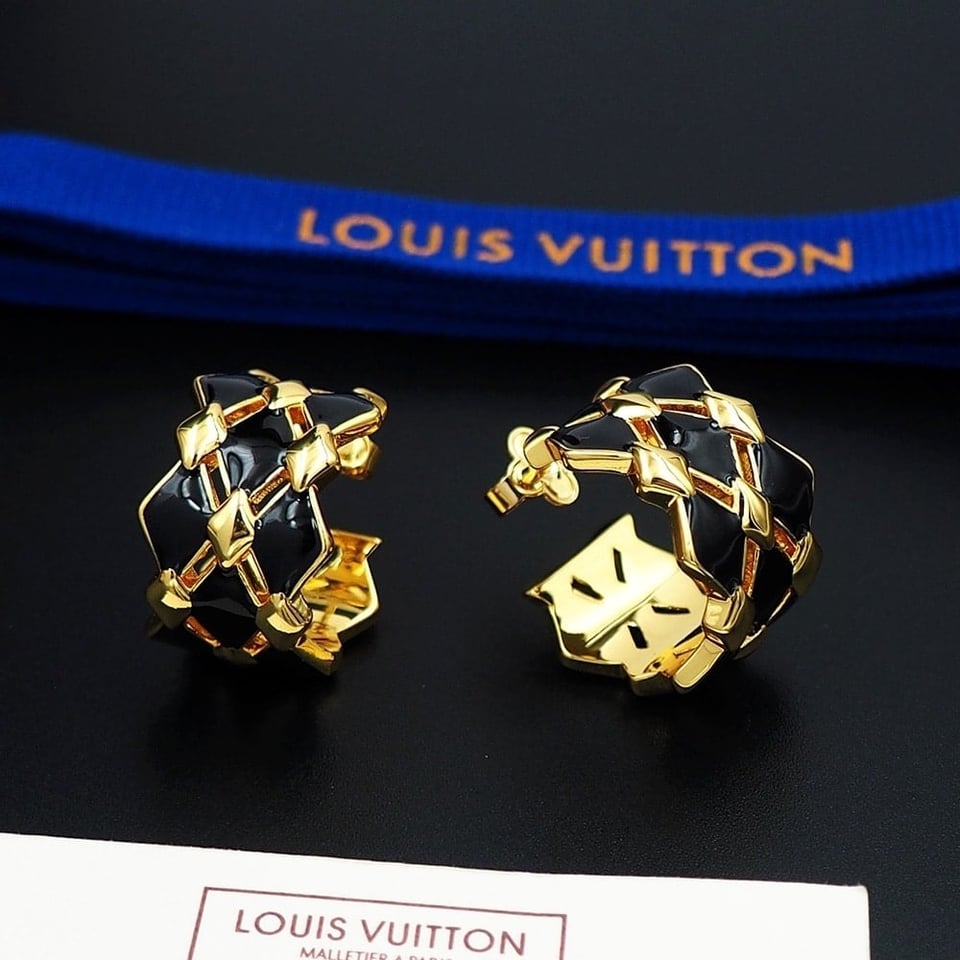 Louis Vuitton Lv Malletage Earrings Gold M01685 view 3