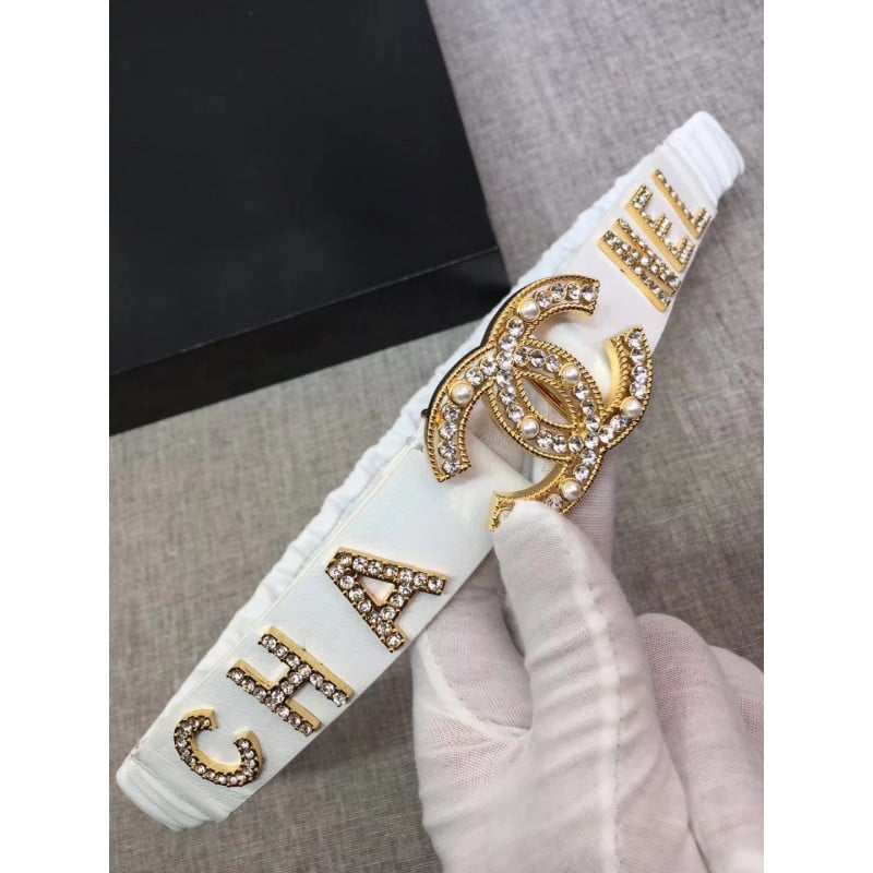 Chanel Lambskin &amp; Gold-Tone Metal Belt 94306 view 5