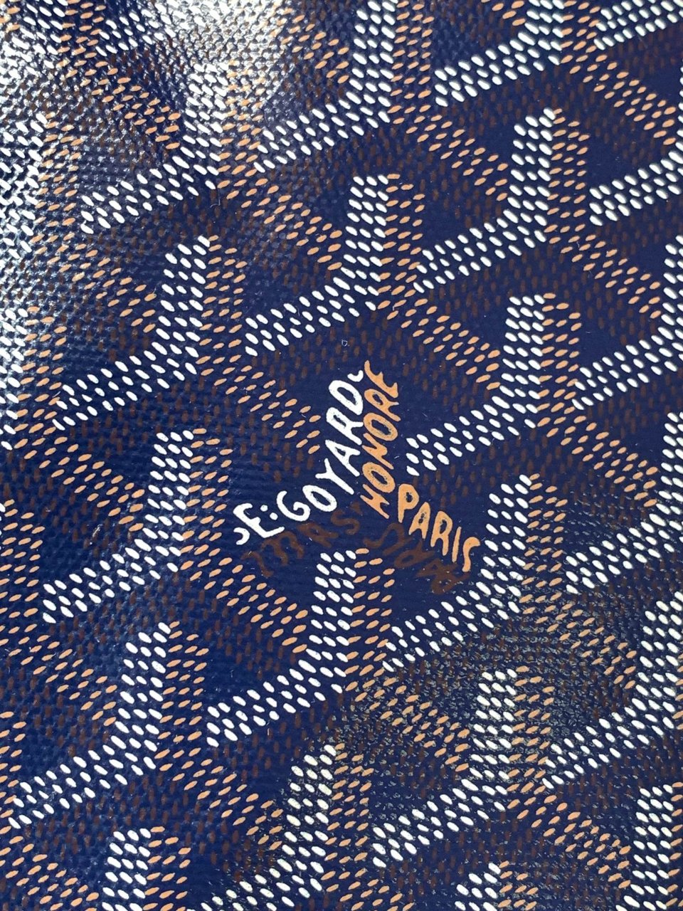 Goyard Yona Bag Coated MM 21Cm Navy Blue Canvas view 6