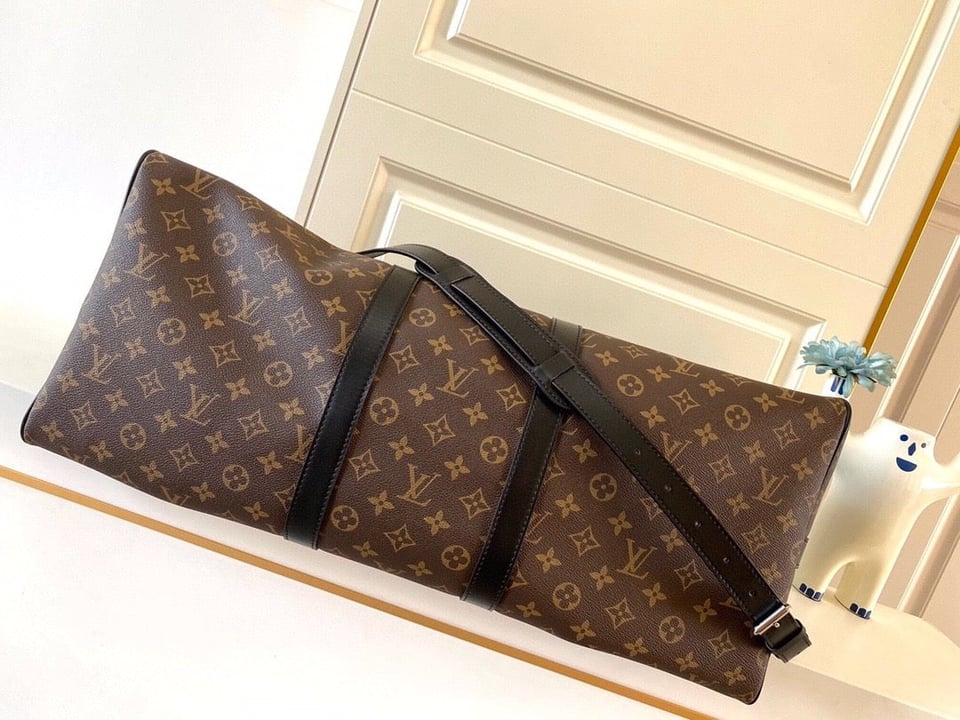 Louis Vuitton Keepall Bandouli Re 55 Monogram Macassar 55cm M56714 view 9