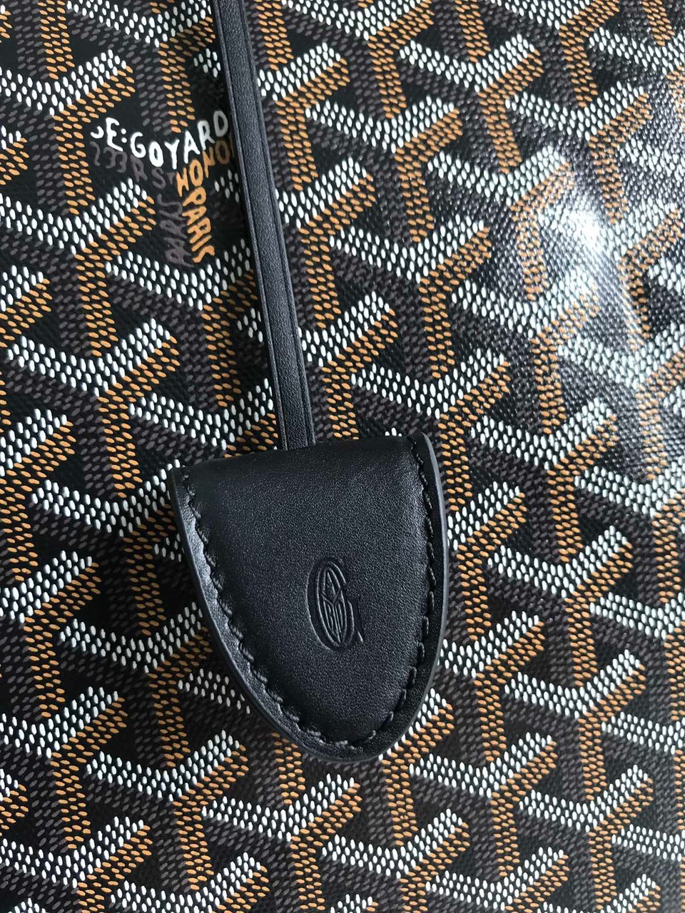 Goyard Bellechasse Biaude Pm Bag 36 Cm Black Goyardine Canvas And Calfskin Trim view 8