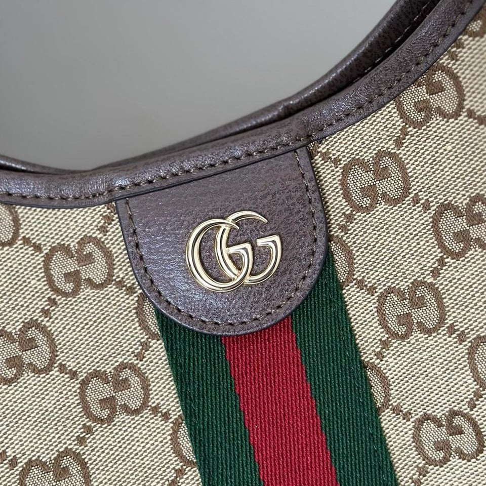 Gucci Giglio Large Tote Bag 54cm/21.3in Beige And Brown 853971 view 7