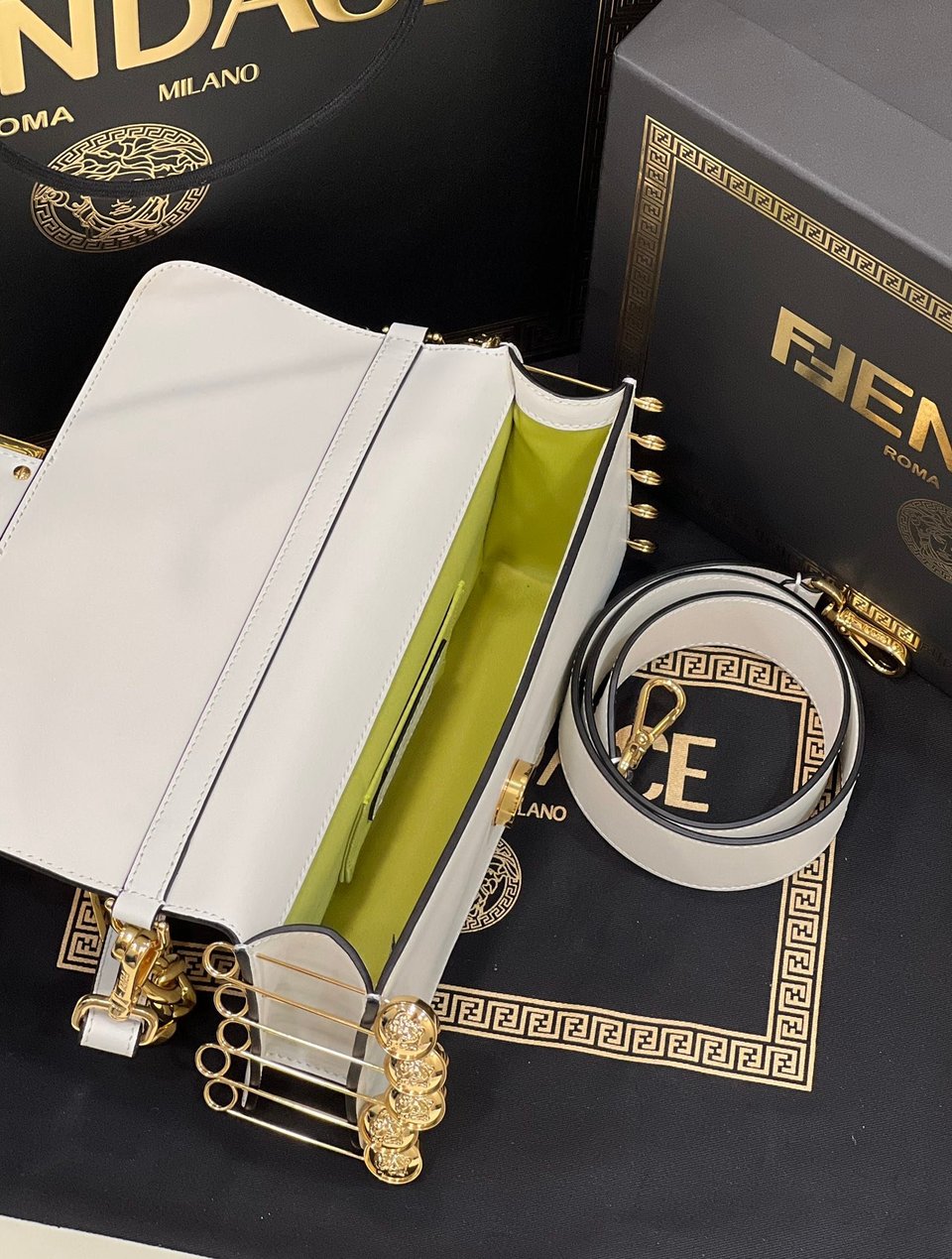 Fendace Baguette Brooch White 28cm/ 11.02in view 10