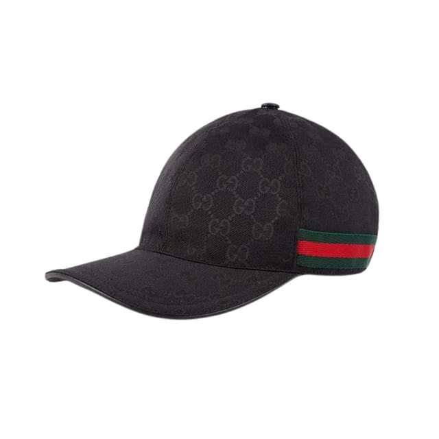 Gucci GG Baseball Hat With Web Black 872632 4HBJP 1066