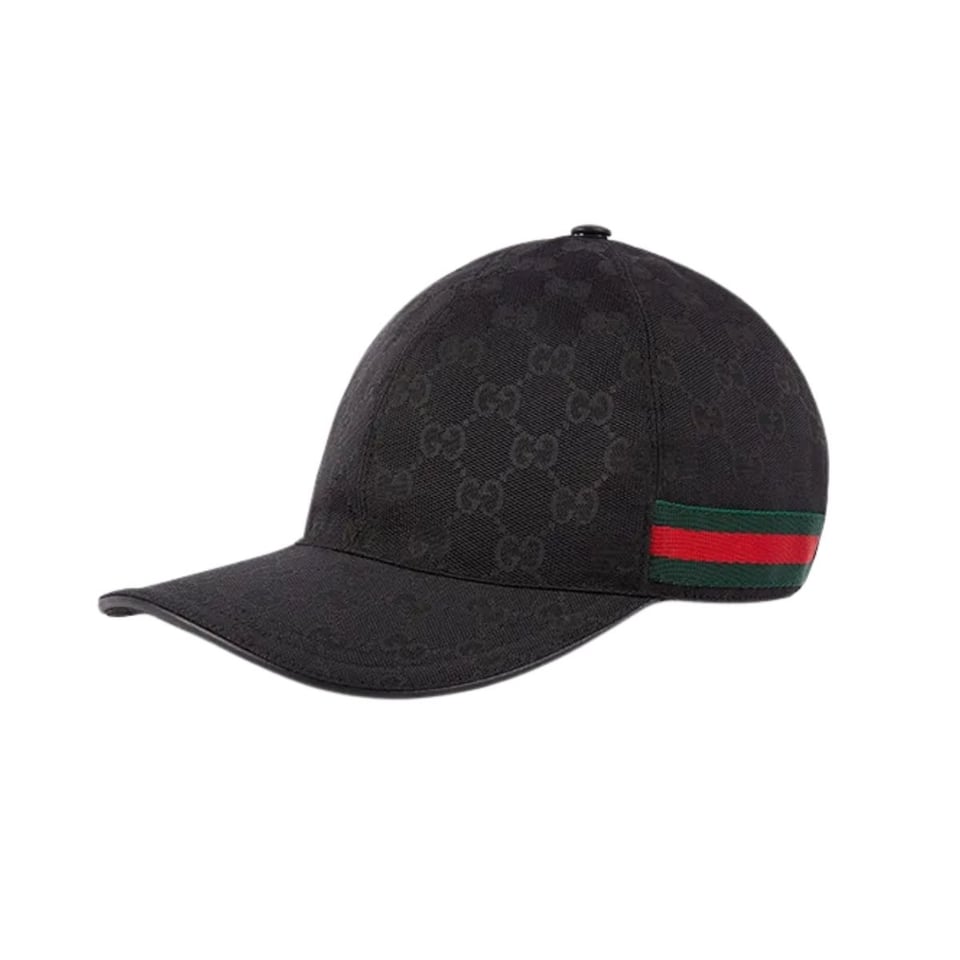 Gucci GG Baseball Hat With Web Black 872632 4HBJP 1066