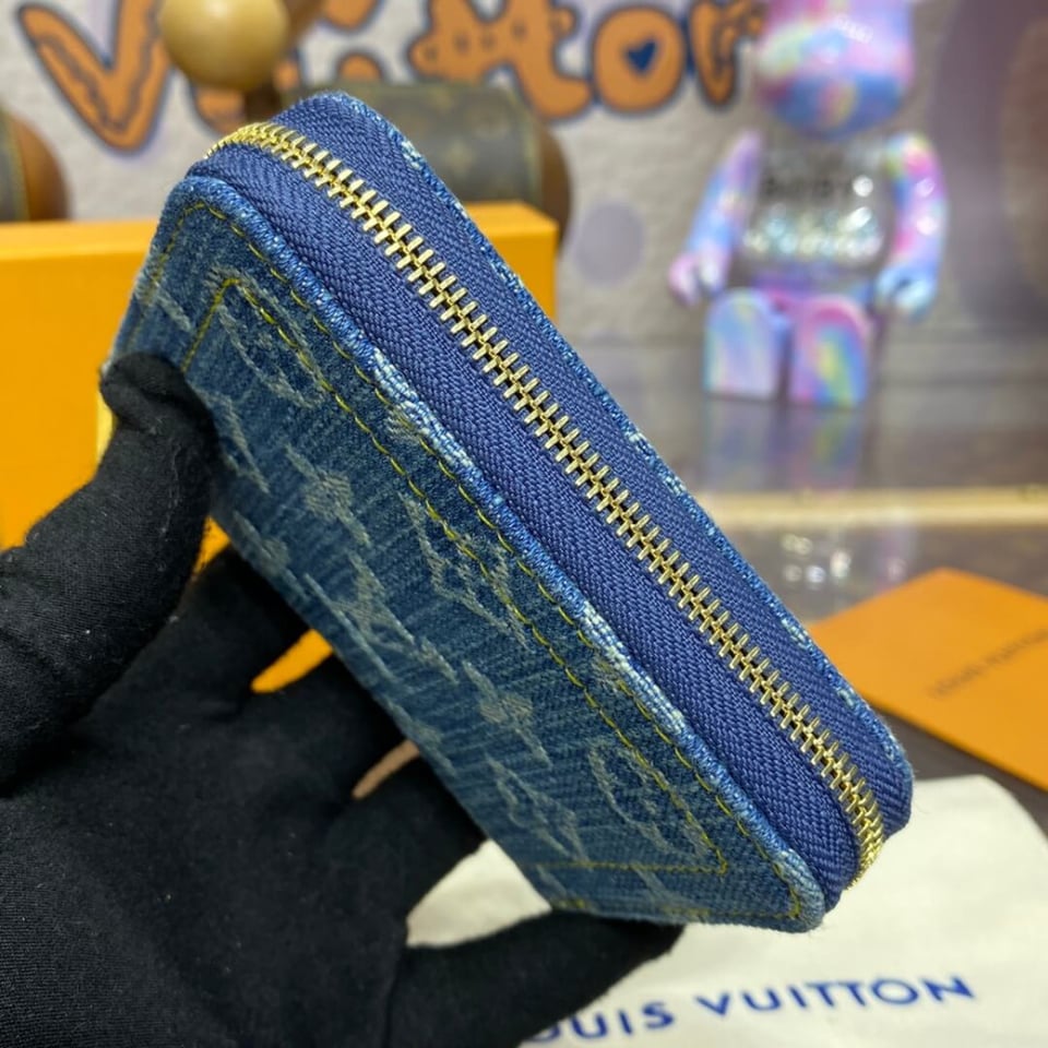 Louis Vuitton Monogram Denim Lou Wallet view 6