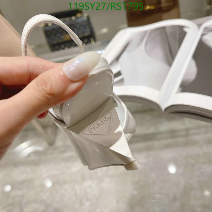 Prada Brushed Leather Slingback Pumps White view 6