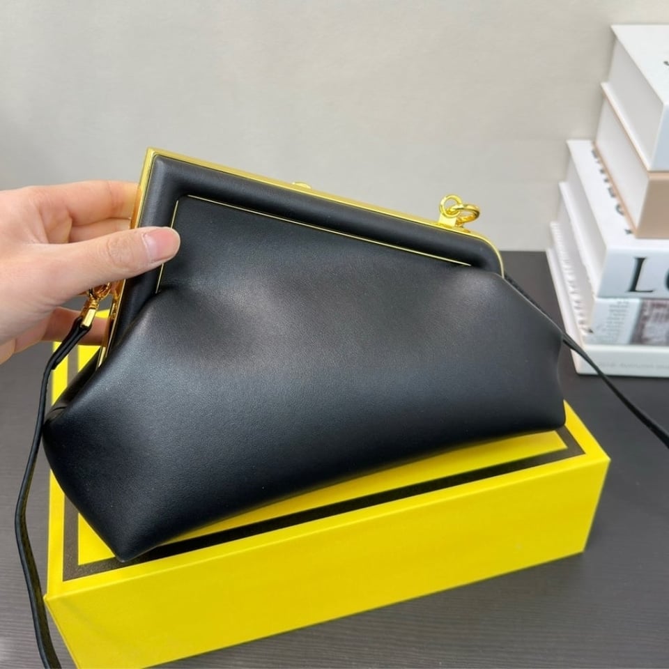 Fendi First Small Nappa Leather Bag Black 23Cm 8Bp129Abvef0Kur view 5