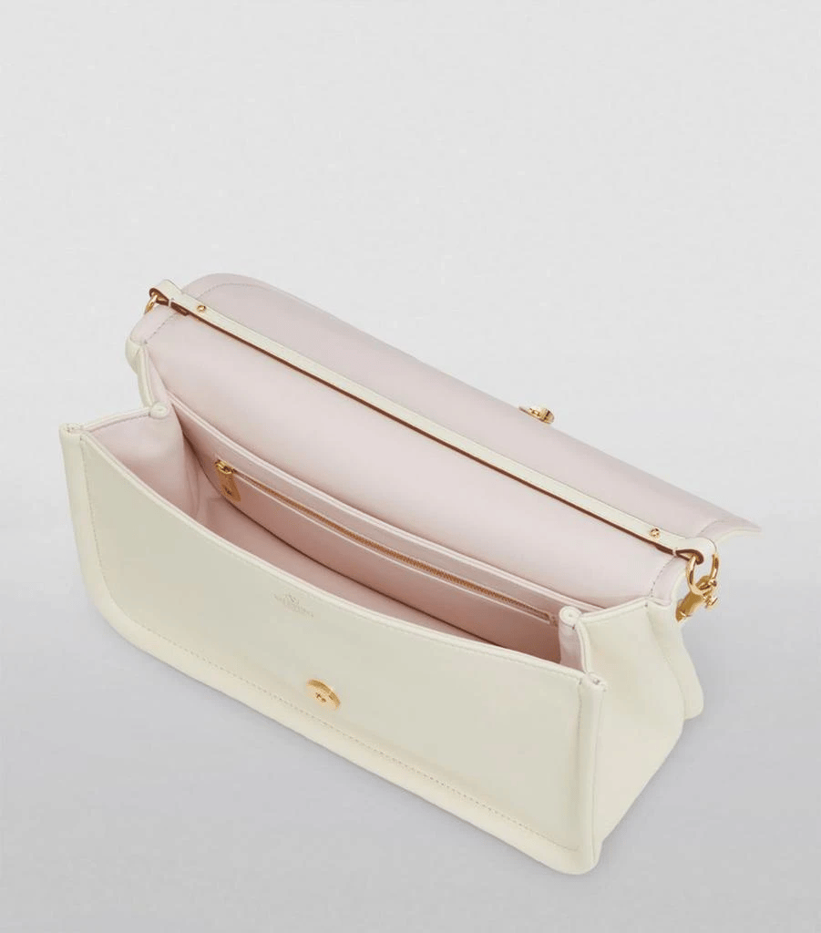 Valentino Garavani Vlogo 1960 Nappa Leather Shoulder Bag White 28Cm view 7