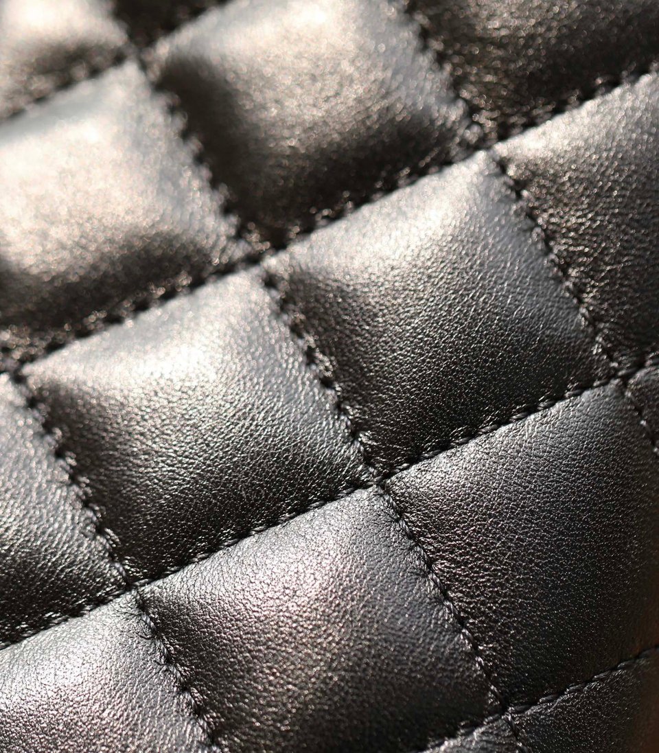 Chanel 24P Mini Flap Bag 17Cm Black Lambskin Pearl Chain view 10