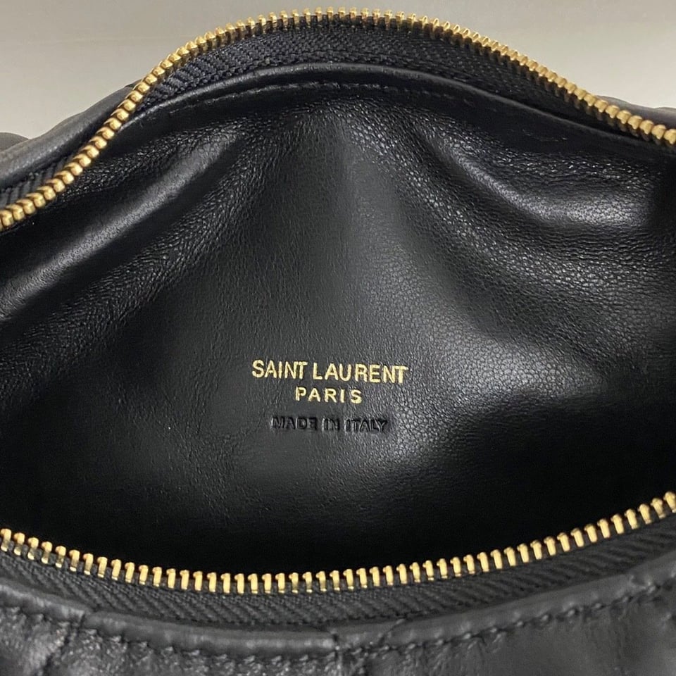 Saint Laurent Icarino Icare Mini Black Lambskin Hobo Bag 22cm/8.7 in view 12
