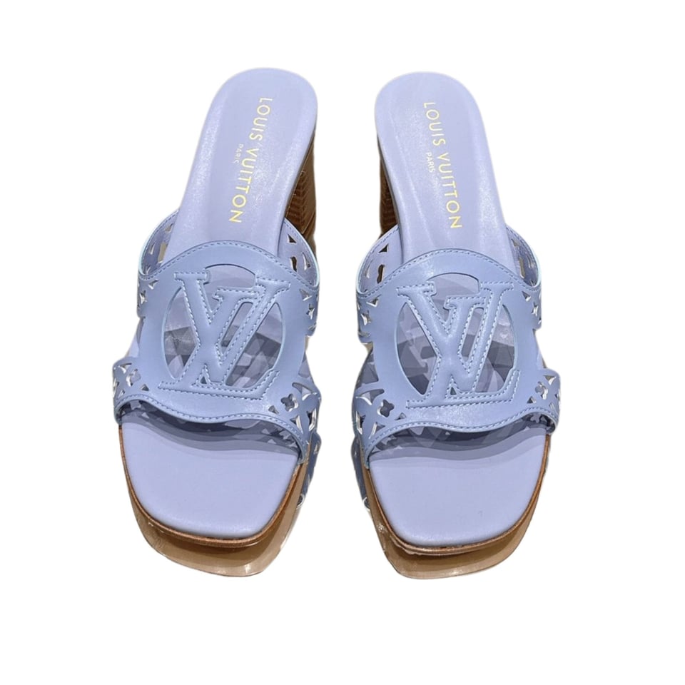 Louis Vuitton LV Isola Flat Mule Blue Women – 5.5cm Heel / 2.17in view 2